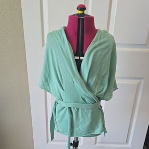 Moth Mint Green Wrap‎ Blouse